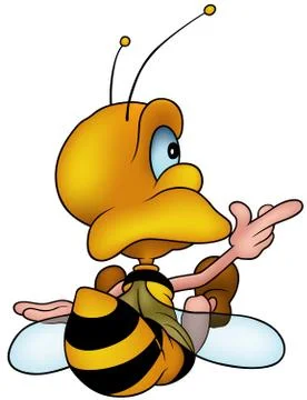 Sitting Wasp Stock Illustration