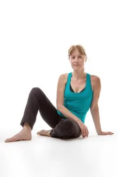 Sitting before work out Stock Photos