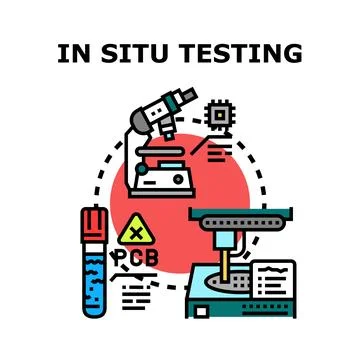 In situ testing concept vector illustration for analysis 스톡 일러스트