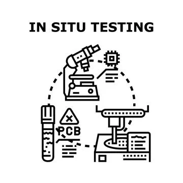 In situ testing concept vector illustration for analysis Stock Illustration
