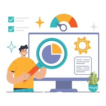 Situation Analysis concept. Flat vector illustration Stock Illustration