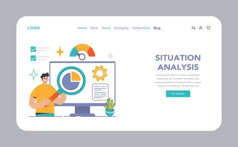 Situation Analysis concept. Flat vector illustration Stock Illustration