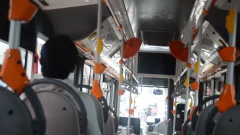 The situation in the bus while traveling Stock-Footage 194769510