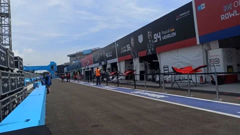 THE SITUATION OF FORMULA E PADDOCK IN JAKARTA, INDONESIA Stock Footage 212675526