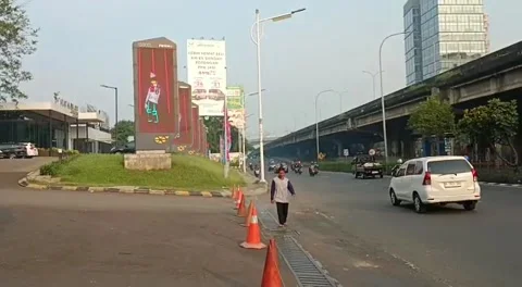 Situation on the road Tb. Simatupang Stock Footage 242787136