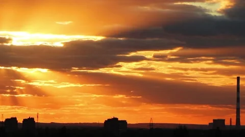 Sity Sunset  動画素材 8657991