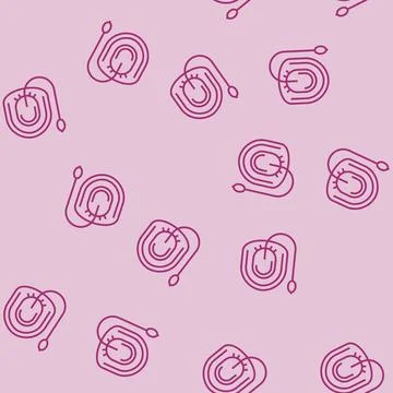 Sitz bath intimate care line seamless pattern Stock Illustration