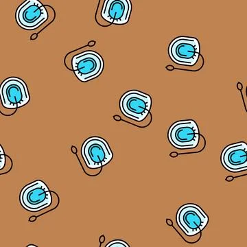 Sitz bath intimate care vector seamless pattern Stock Illustration
