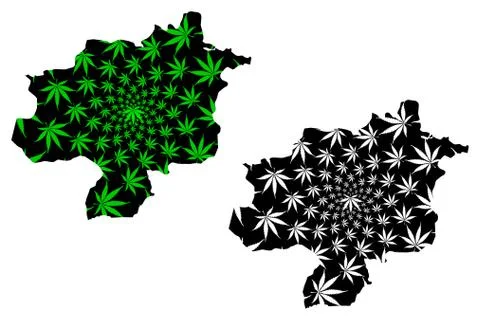 Sivas (Provinces of the Republic of Turkey) map is designed cannabis leaf gre Stock Illustration