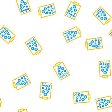 Sivtsev table, stand for training vision vector seamless pattern Stock Illustration