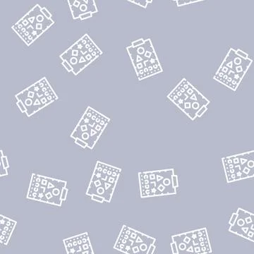 Sivtsev table, stand for training vision line vector seamless pattern Stock Illustration