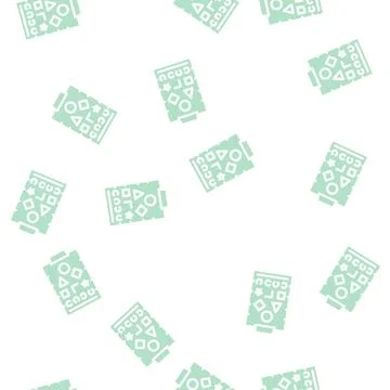 Sivtsev table, stand for training vision glyph vector seamless pattern Stock Illustration