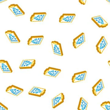 Sivtsev table, stand for training vision isometric icon seamless pattern Stock Illustration
