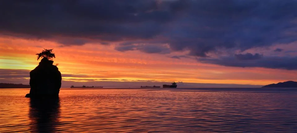 Siwash Rock Sunset 写真素材