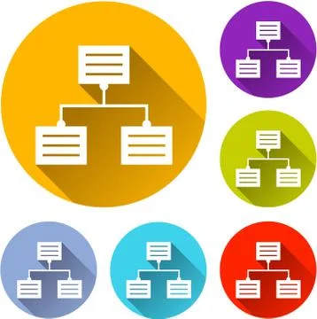 Six analytics icons Stock Illustration