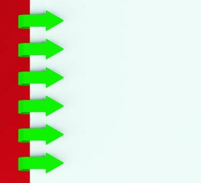 Six Arrow Tabs Over Paper For Menu List 3d Rendering Ilustración de archivo