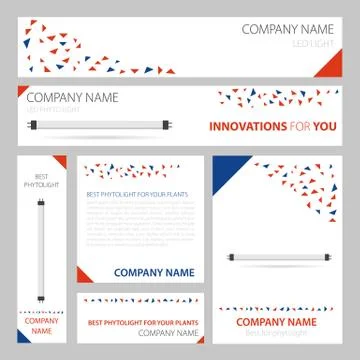 Six banners for phytolight イラスト素材