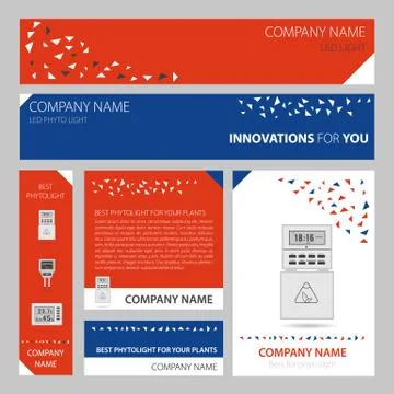 Six banners for phytolight Stock Illustration