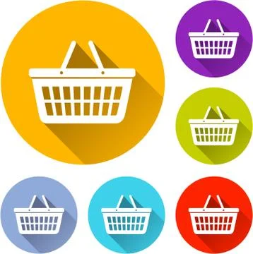 Six basket icons Stock Illustration