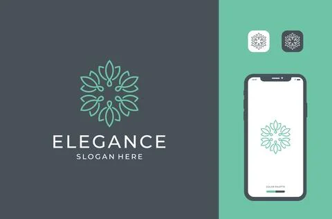 Six bee logo design Stock Illustration