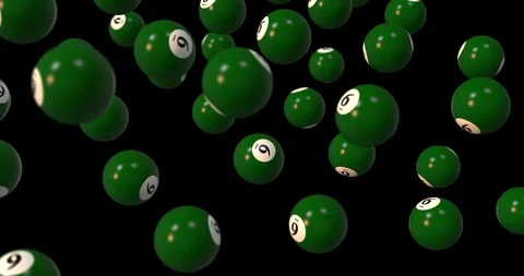 Six billiard ball Stock Footage 104521600