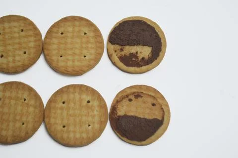Six biscuits Stock Photos