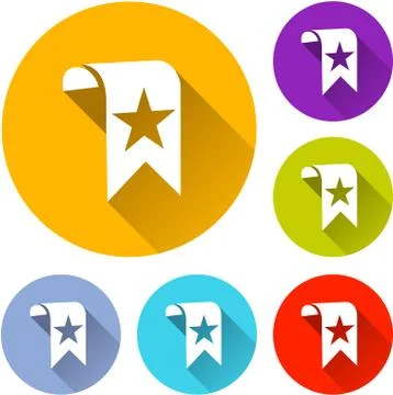 Six bookmark icons Stock Illustration