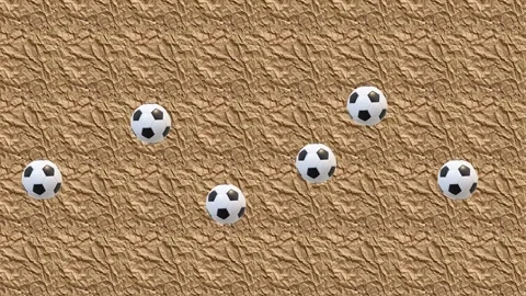 Six bouncing footballs Stock Footage 242493357