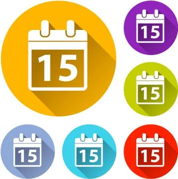 Six calendar icons Stock Illustration