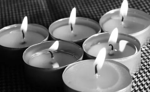 Six candles Foto stock