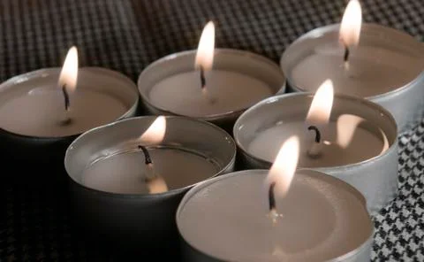 Six candles Foto stock