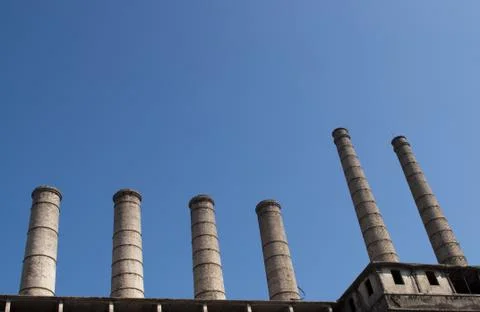 Six chimneis Stock Photos