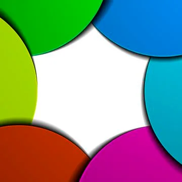 Six circles infographic Stock Illustration