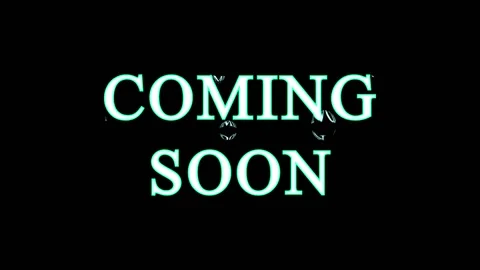 Six 'Coming Soon' text animations with subtle glow effect during a slow zoo.. Stock Footage 345620555