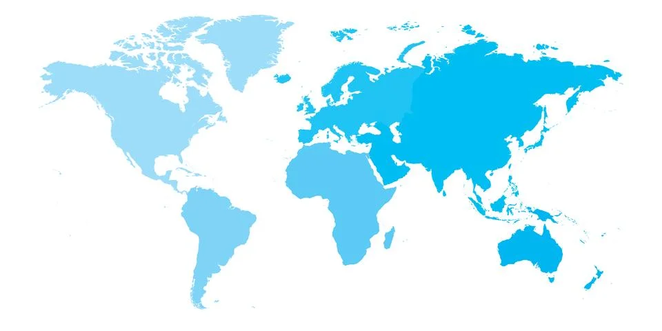 Six Continents of The World Stock Illustration