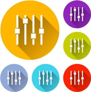 Six control icons Stock Illustration