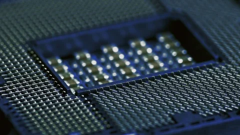 Six-Core Intel Core I7 8700K Processor Is Being Installed in Computer Stock Footage 104312889