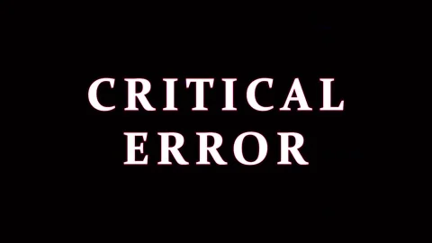 Six critical error messages displayed in succession with varying fonts and .. Stock Footage 343478938