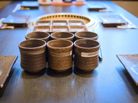 Six Cups Stock Photos