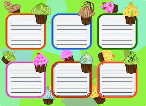 Six-day timetable on a multi-colored background Stockillustratie