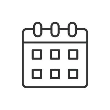 Six day working, in line design. Six-day workweek, productivity, labor, work Stock Illustration