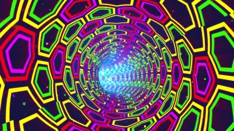 Six deformation tunnel Stock Footage 121203911