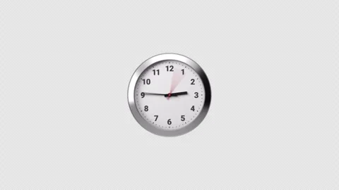 Six different clock faces fly toward the camera in a time-lapse animation. Clock 스톡 동영상 314725154