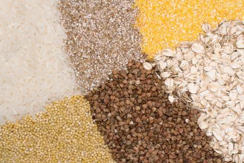 Six different grains Foto stock