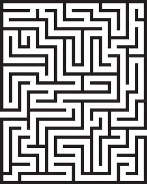 Six different white puzzles Stock Illustration