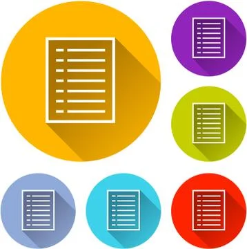 Six document icons Stock Illustration