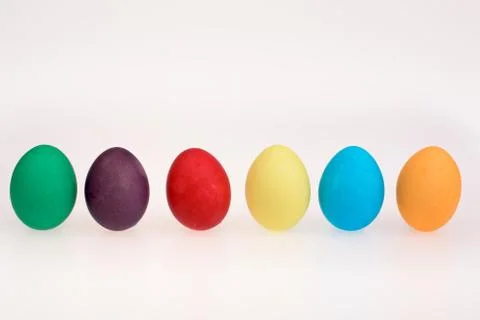 Six Easter eggs Foto stock