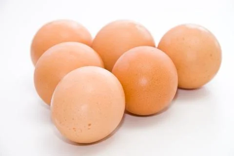 Six eggs 库存照片