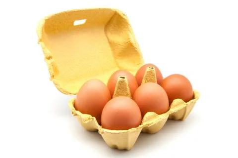 Six eggs Stock Photos
