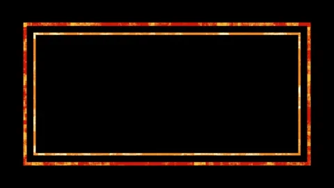 Six empty golden textured rectangular frames arranged in two rows during a .. Video stock 342505359